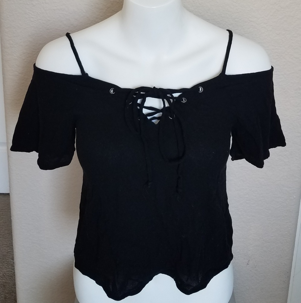 Lattice off the shoulder top